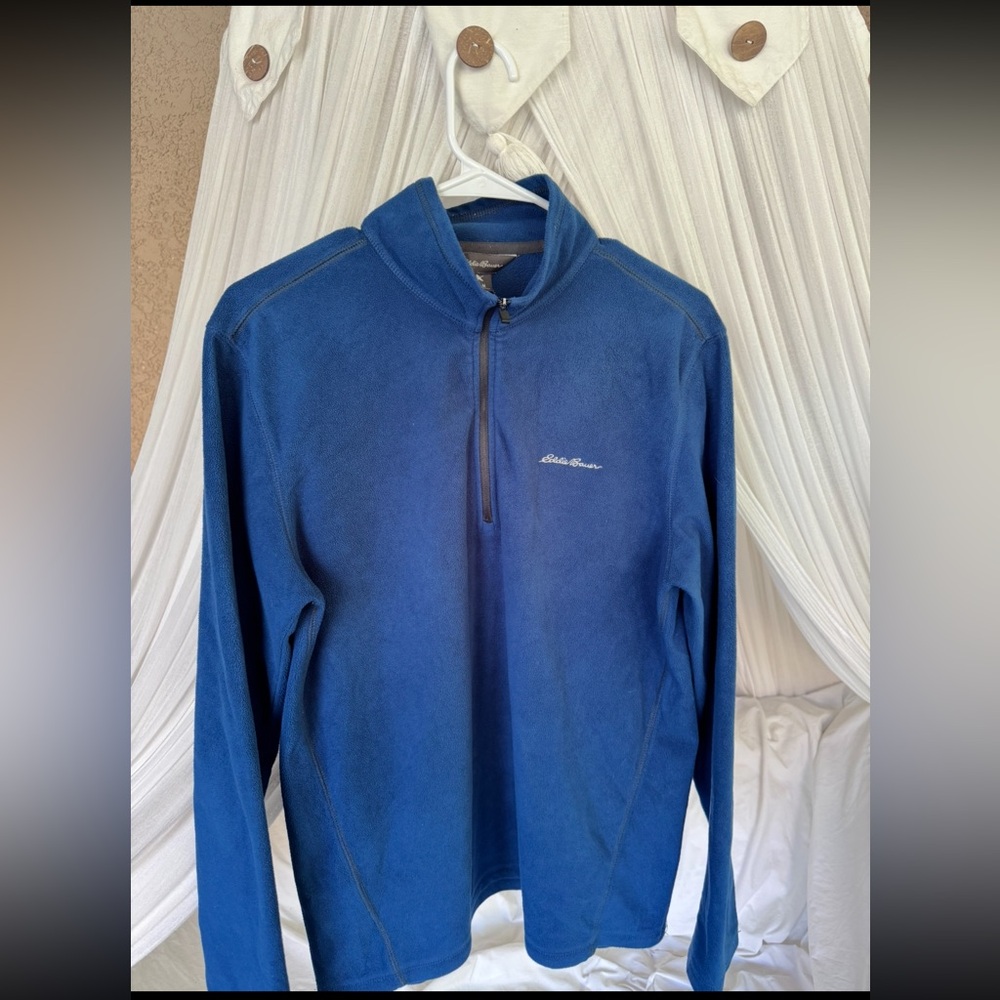 Eddie Bauer Navy Fleece Pullover